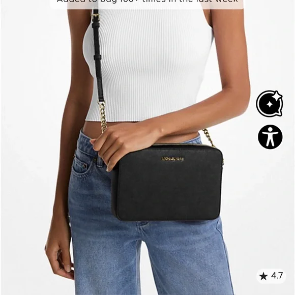 Michael Kors Black Crossbody Bag - Picture 7 of 10